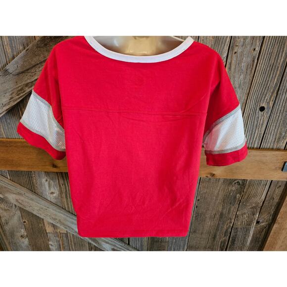 Disney Mickey Mouse Womens Cropped Top Fun Times Red XS original EUC y2k - Picture 3 of 7